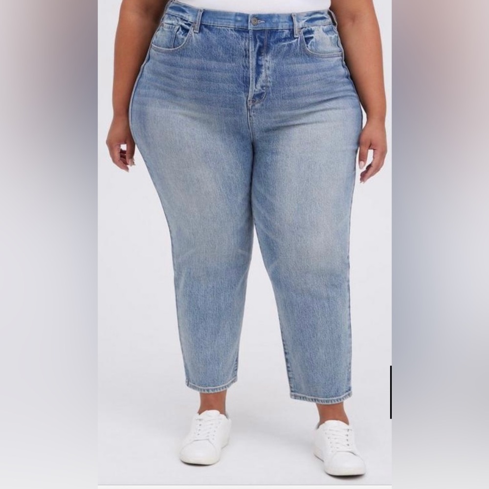 MOM JEAN STRAIGHT PREMIUM CLASSIC DENIM HIGH-RISE JEAN sz24R